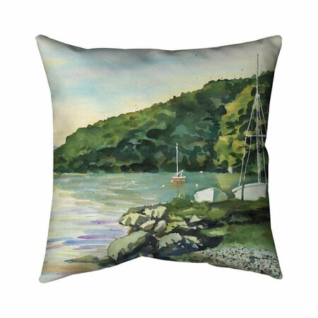 BEGIN HOME DECOR 20 x 20 in. Sailboat Day-Double Sided Print Indoor Pillow 5541-2020-CO125